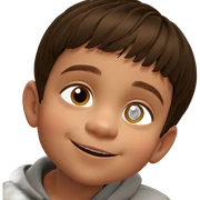 smiling boy with brown hair sticker
