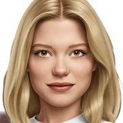 realistic portrait of blonde girl sticker