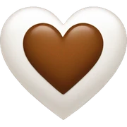 brown heart sticker