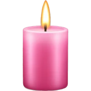 rose pink candle sticker