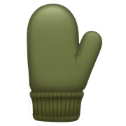 Khaki green mittens sticker