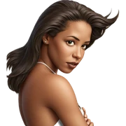 realistic portrait of girl sticker