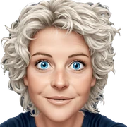 smiling girl with blue eyes sticker
