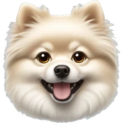 White pomeranian boy sticker