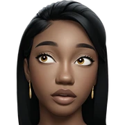elegant girl with black hair sticker