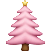 Light Pink Christmas tree sticker