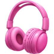 Cute pink headphones sticker