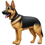 german shepherd paseando sticker