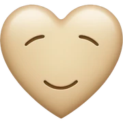Beige heart  sticker