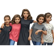 smiling girls in outdoor setting sticker