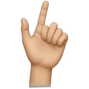 hand doing an L shape sticker