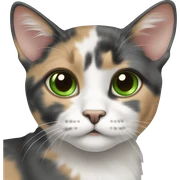 Dilute calico with green eyes  sticker