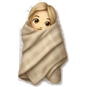 Beige clean girl folded plaid blanket  sticker