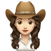 cowgirl, brunette hair, pale skin, line dancing sticker