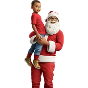 boys in santa hats sticker