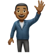 A person waving hello ￼ sticker