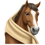 Horse with blanket sticker