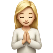 white girl praying  sticker