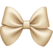 Cream color bow sticker