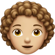 white little girl with brown curly hair sticker