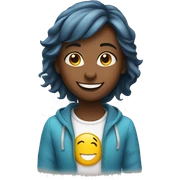 happy girl sticker