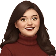 smiling girl in cozy sweater sticker