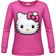 Realistic ultra Detailed Hello kitty long sleeve shirt sticker