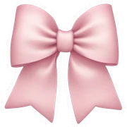 Light pink bow sticker
