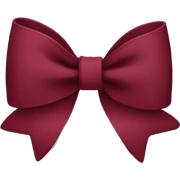 Burgundy bow sticker