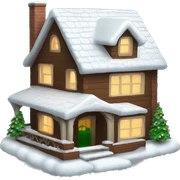 Snowy house on Christmas  sticker