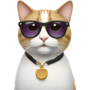 Cat with sunglasses sticker