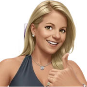 blonde girl smiling jewelry dress sticker