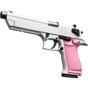 DESERT EAGLE in white and pink, no black sticker