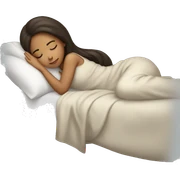Brunette girl sleeping sticker