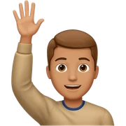 He raises his hand and cheers, lol  sticker