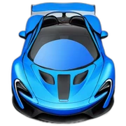All blue mclaren, solid blue sticker