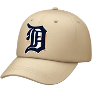 Beige Detroit tigers hat sticker