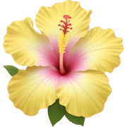 pastel yellow hibiscus sticker