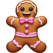 Pink gingerbread man  sticker