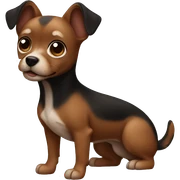 Small dog black and brown sticker