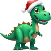 Christmas dinosaur sticker
