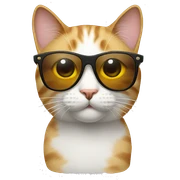 Cat with sunglasses sticker