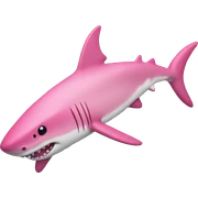 Pink shark sticker