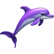 purple dolphin  sticker