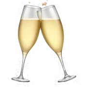 Champagne cheers sticker