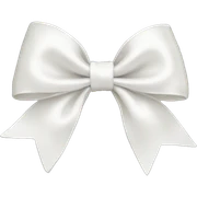 white satin bow sticker
