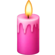 Pink candle  sticker
