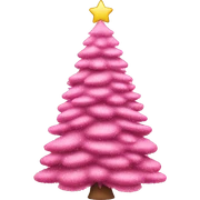 Pink Christmas tree sticker