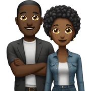 Black couple  sticker