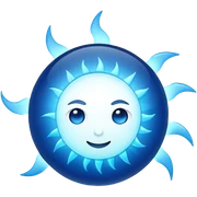 Blue sun sticker